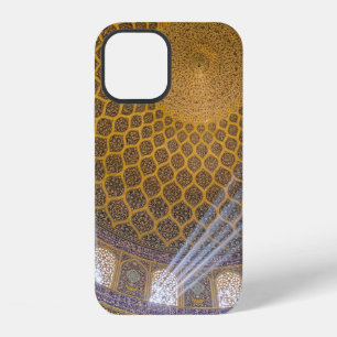 Yellow and blue floral textile iPhone 12 case