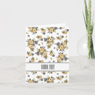 Yellow and Blue Floral Thank You