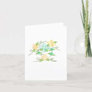 Yellow and Blue Flowers Thank You Card
