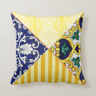 Yellow and Blue Italian style Pillow