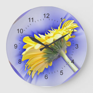 Yellow and blue large clock