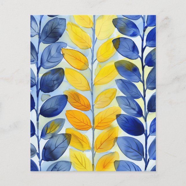 Yellow and Blue Leaves (Front)