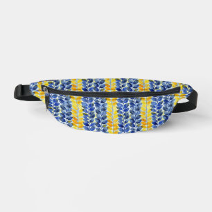 Yellow and Blue Leaves Bum Bags