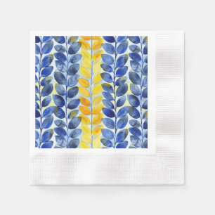 Yellow and Blue Leaves Napkin