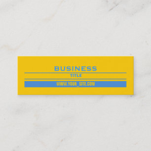 Yellow and Blue Mini Business Card