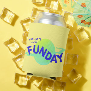 Yellow and Blue No Limits Just Funday Can Cooler