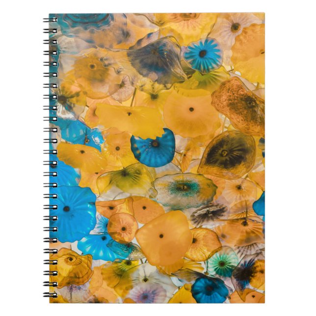 Yellow and blue petaled flower notebook (Front)