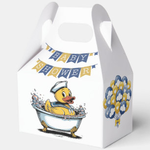 Yellow and Blue Rubber Duck Boy Baby Shower Favour Box