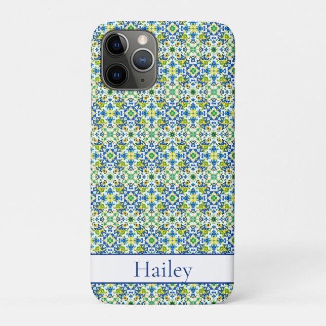 Yellow and Blue Spanish Tiles Case-Mate iPhone Case (Back)