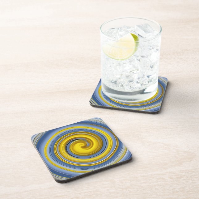 Yellow and blue spiral coaster (Right Side)