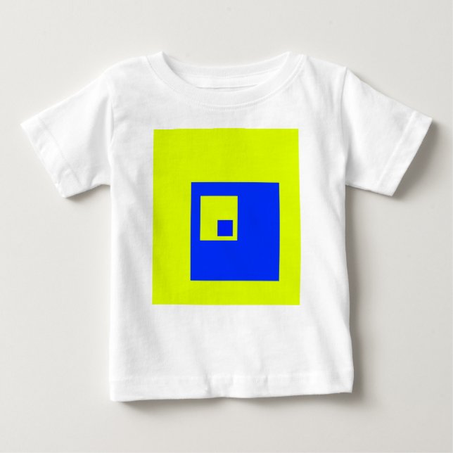 Yellow and blue squares baby T-Shirt (Front)
