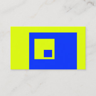 Yellow and blue squares business card