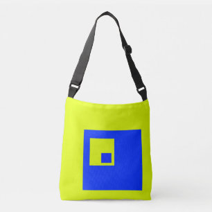 Yellow and blue squares crossbody bag