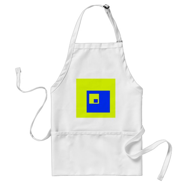 Yellow and blue squares standard apron (Front)