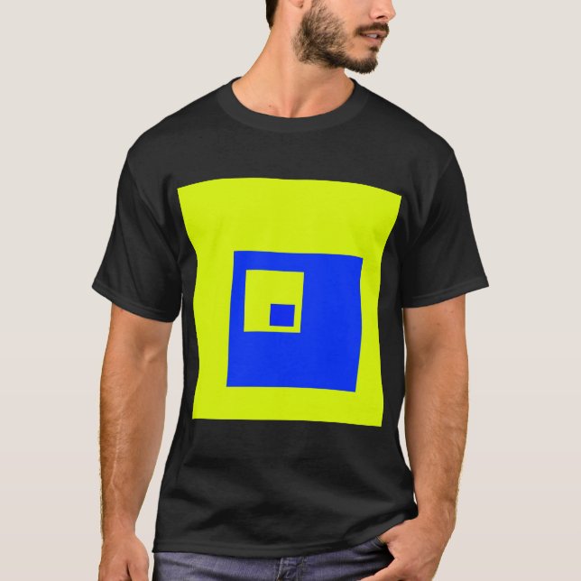 Yellow and blue squares T-Shirt (Front)
