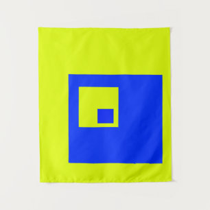Yellow and blue squares tapestry