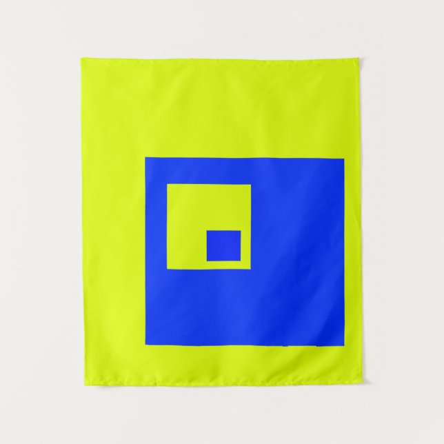 Yellow and blue squares tapestry (Front)