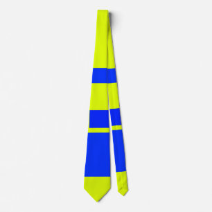 Yellow and blue squares tie