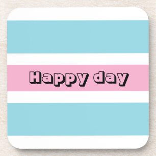 Yellow And Blue Stripes Coaster