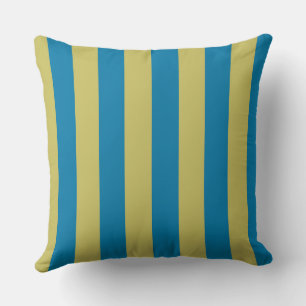 yellow and Blue Stripes Cushion