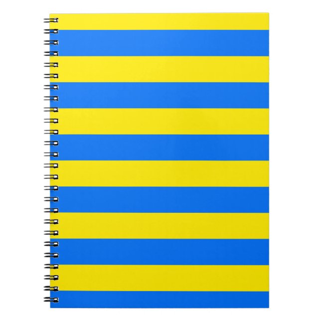 Yellow and Blue Stripes Notebook (Front)