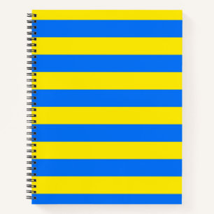 Yellow and Blue Stripes Notebook