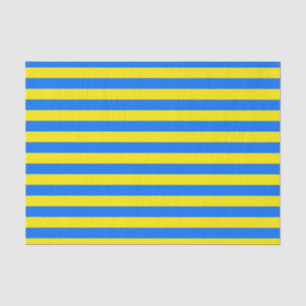Yellow and Blue Stripes Tissue Paper