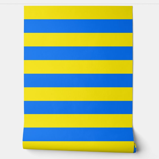 Yellow and Blue Stripes Wall Decor (Unrolling)