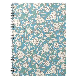 Yellow and Blue Swirling Flowers Notebook