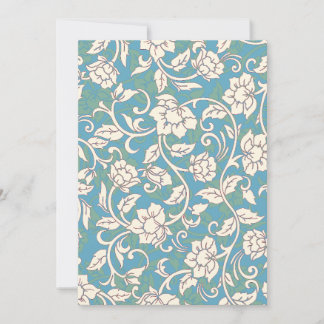 Yellow and Blue Swirling Flowers Thank You Card