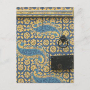 Yellow and Blue Tallinn, Estonia Wooden Doorway Postcard