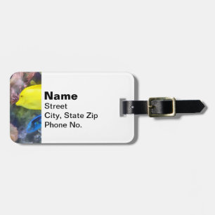 Yellow and Blue Tang Fish Luggage Tag