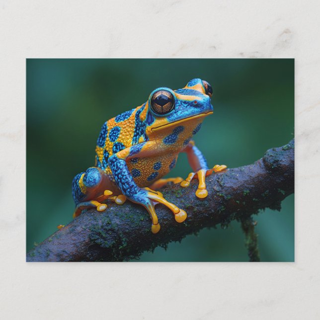 Yellow and Blue Tree Frog Postcard (Front)