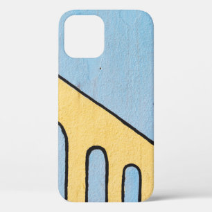 Yellow and blue wall décor iPhone 12 case