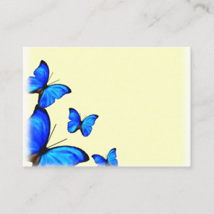 Yellow and Blue Wedding place cards
