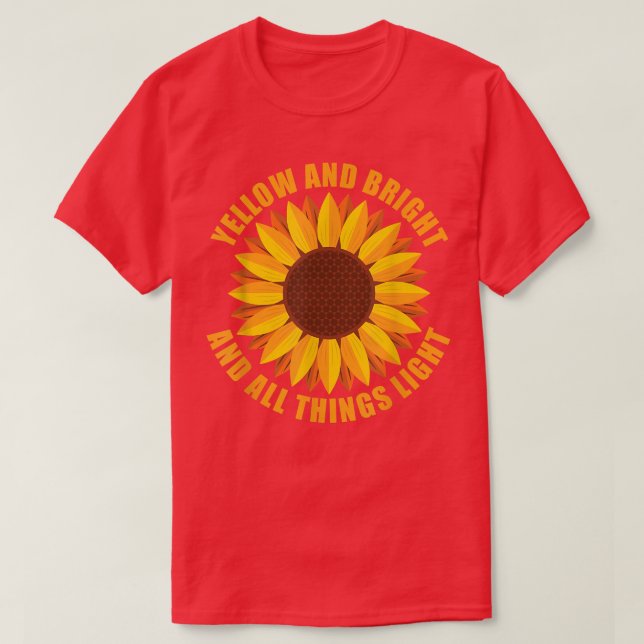 Yellow And Bright And All Things Light  Gardening  T-Shirt (Design Front)