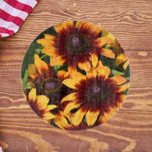 Yellow and Bronze Rudbeckias Floral Cutting Board