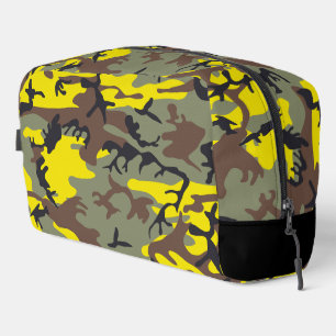 Yellow and Brown Camouflage, Military, Army Dopp Kit