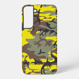 Yellow and Brown Camouflage, Military, Army Samsung Galaxy Case