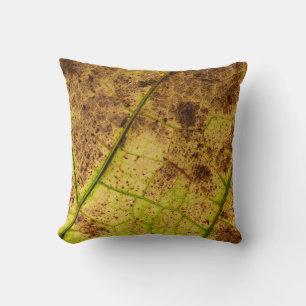 Yellow and Brown Dry Dying Leaf Cushion