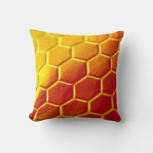 Yellow and brown floor tiles cushion