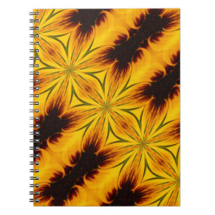 Yellow And Brown Shapes Abstract Art Notebook