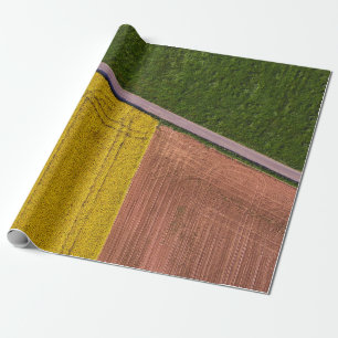 Yellow and brown textile wrapping paper