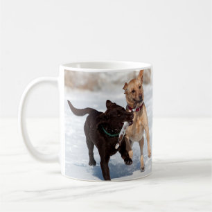 Yellow and Chocolate Labrador Retriever Coffee Mug