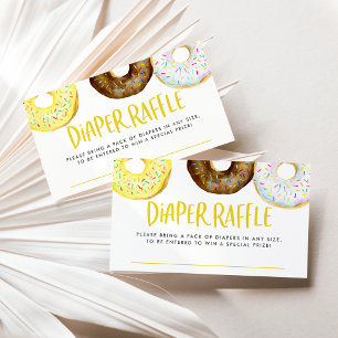 Yellow and Chocolate Sprinkle Doughnuts Diaper Raf Enclosure Card