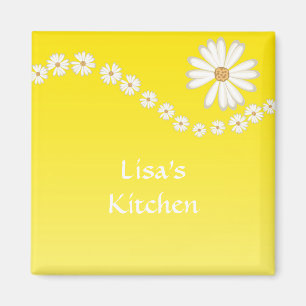 Yellow and Daisy Magnet