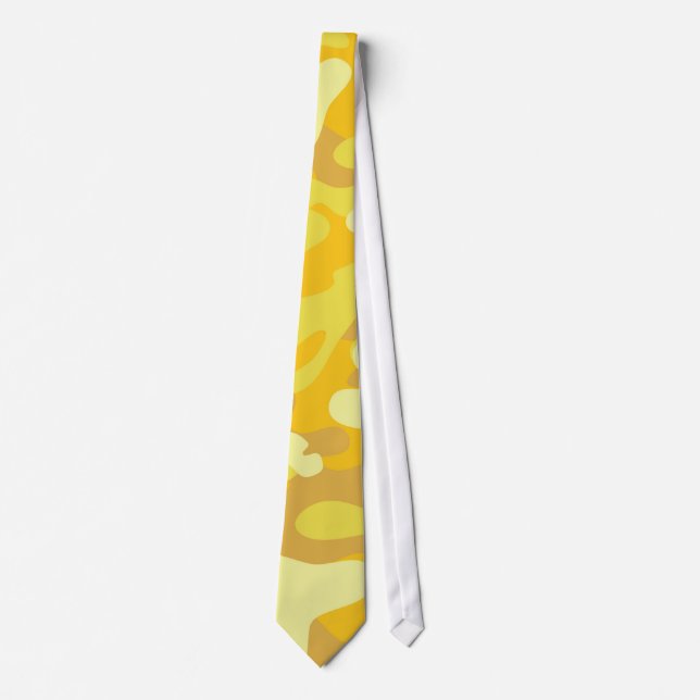 Yellow and Gold Camo Design Tie (Front)