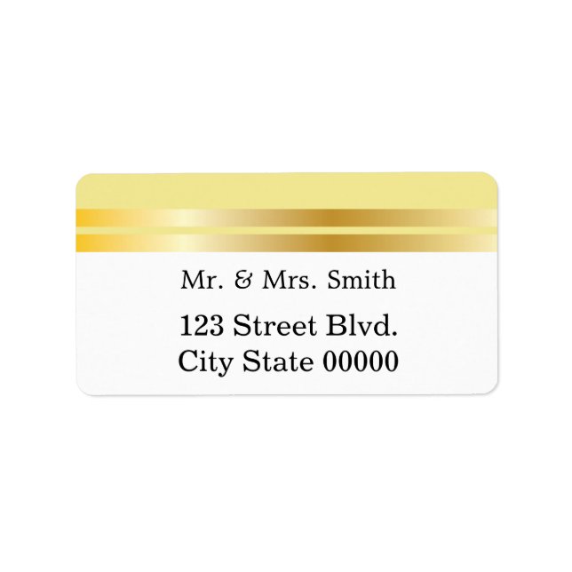 Yellow and Gold Trim Label (Front)