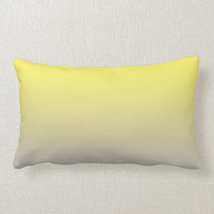 “Yellow And Gray Ombre” Lumbar Cushion
