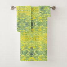 Yellow and Green Abstract Design